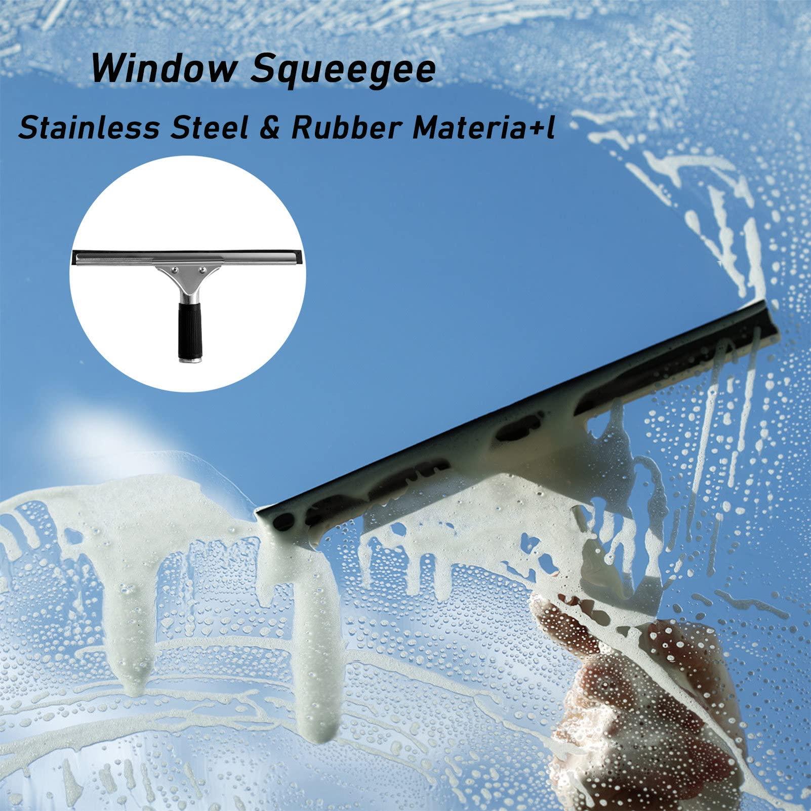 YXJPP Window Cleaning Brush,Hydro Telescopic Brush with Squeegee, Water/Hose delivery Pole, Cleaning photovoltaic and Solar panels/12 m pole/50 cm Brush Head,6M/20FT