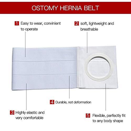 GHzzY GHzzY Unisex Ostomy Hernia Belt - Stoma Support Waistband for Colostomy Patients to Prevent Parastomal Hernia - Abdominal Binder Brace,9cm,L