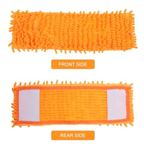 BESPORTBLE Microfiber Mop Pads, 2pcs Washable Mop Pads Reusable Replacement Mop Pads Flat Replacements Heads for Wet Or Dry Floor Cleaning and Scrubbing, 15.6inch