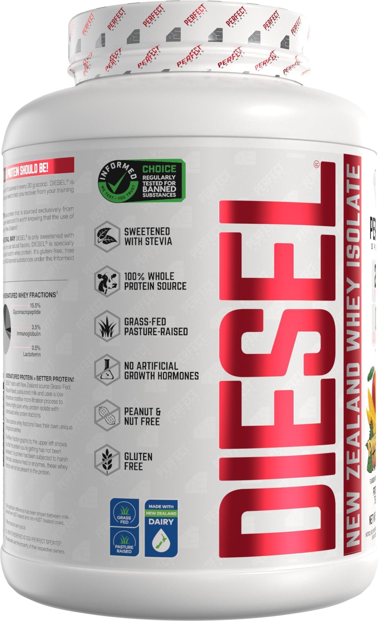 PERFECT SPORTS PERFECT SPORTS Diesel 100% New Zealand Whey Isolate - 5lbs Pineapple Mango