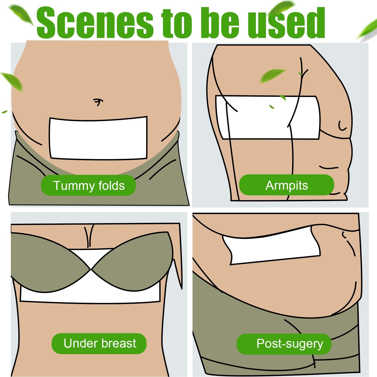 Jutom Skinfold Dry Sheet, Soft Absorbent Pads with Silver Ions, Disposable Incontinence Pads Non Chafing for Women Men Elderly Adult Skin Management (12.47 ft)