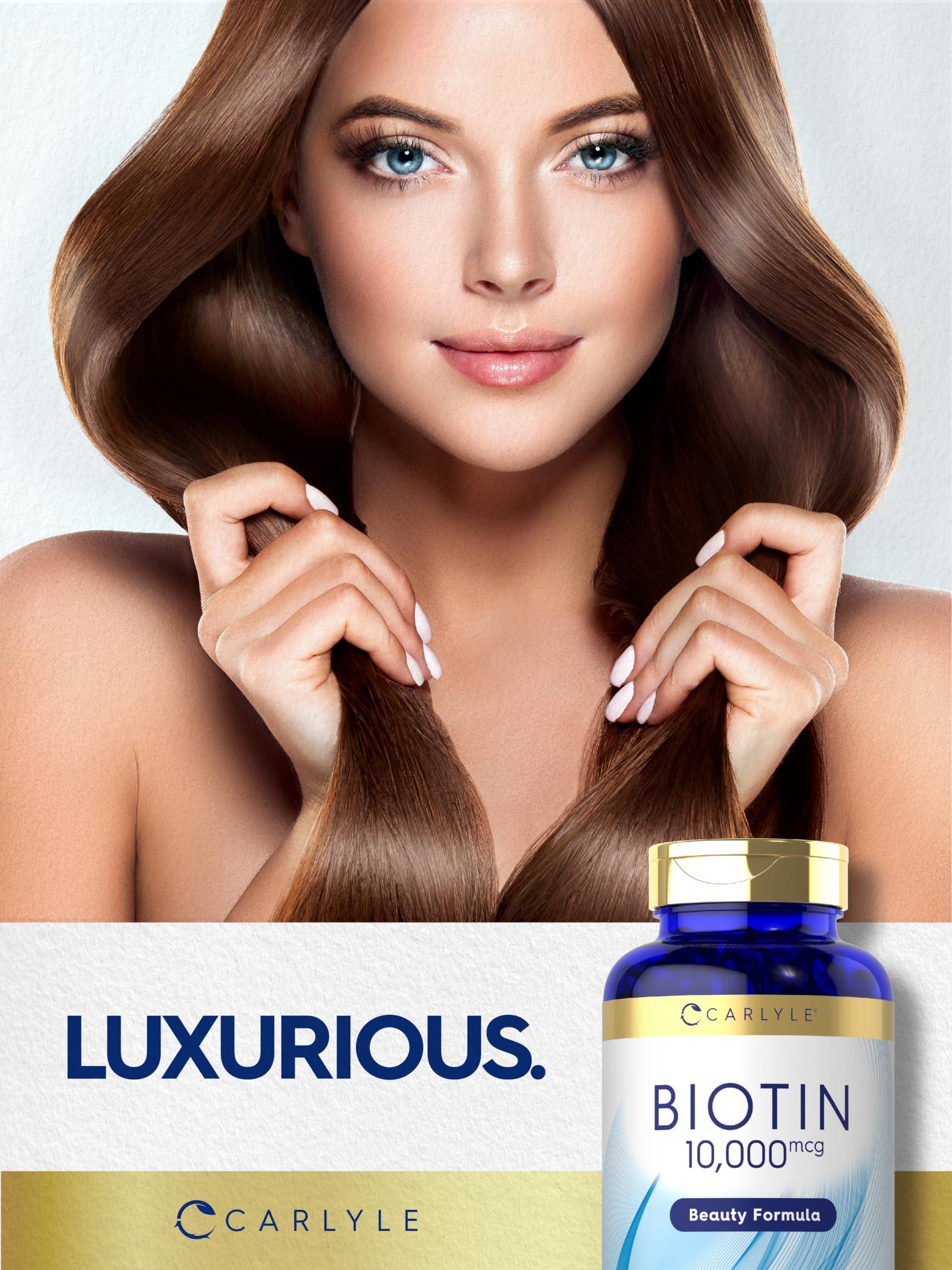Carlyle Carlyle Biotin 10000mcg | 300 Softgels | Max Strength | Non-GMO, Gluten Free Supplement