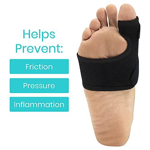 Vive Vive Bunion Brace (Pair) - Big Toe Corrector Straightener with Splint - Hallux Valgus Pad, Joint Pain Relief, Alignment Treatment - Orthopedic Sleeve Foot Wrap Support for Men and Women (Black)