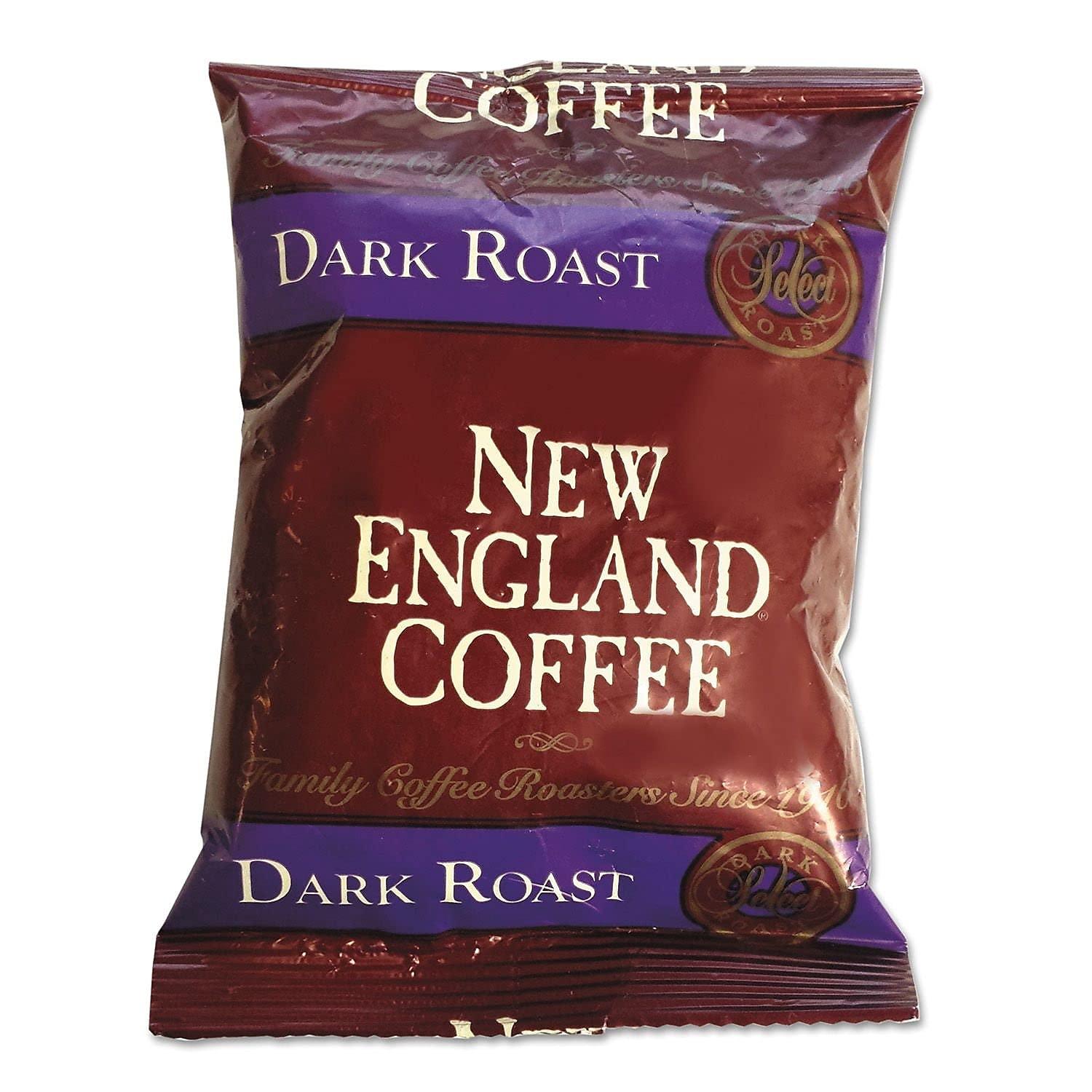 New England Coffee New England Coffee Coffee Portion Packs, French Dark Roast, 2.5 Oz Pack, 24/box
