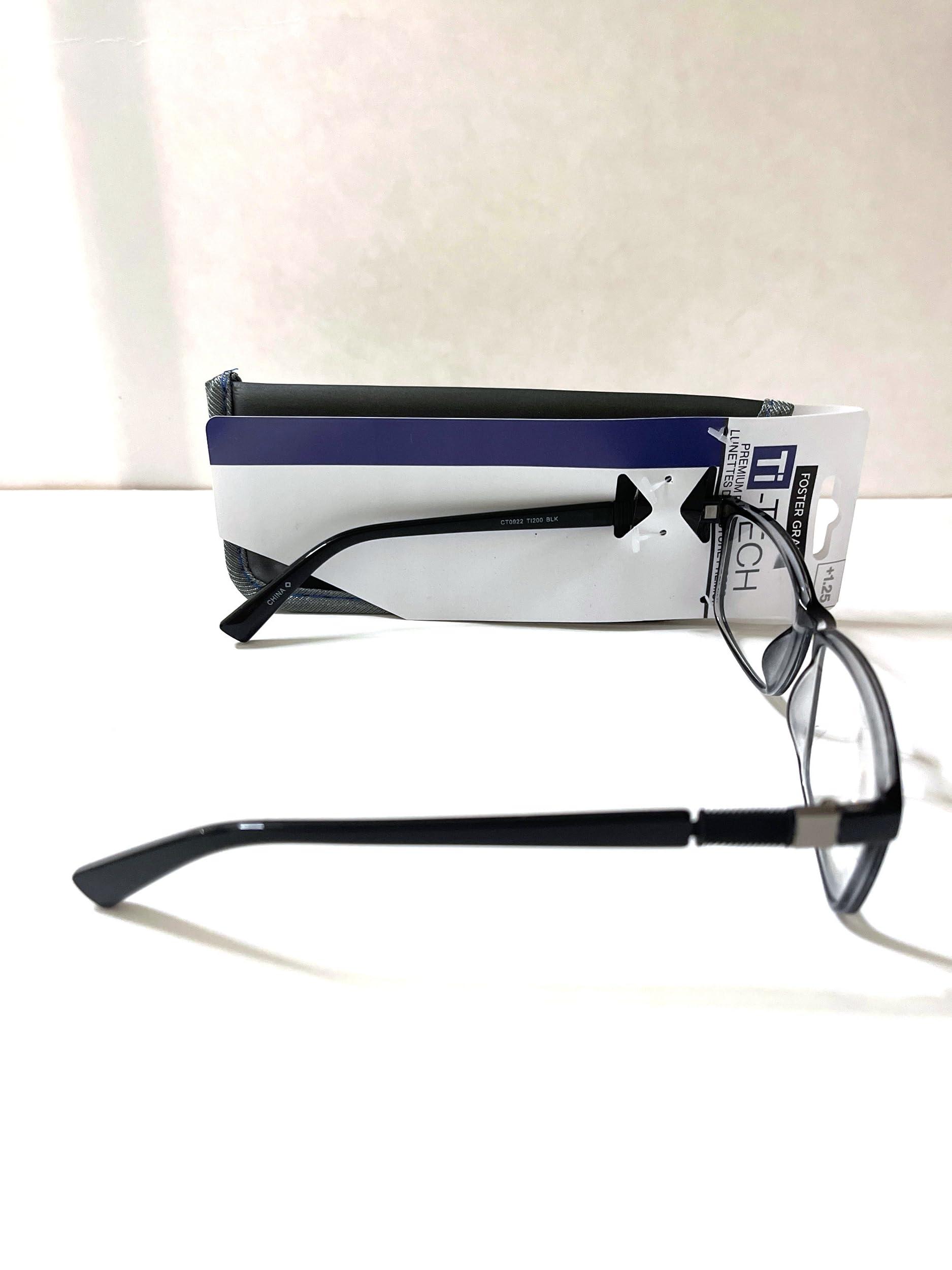 Foster Grant Foster Grant Ti-tech reading glasses, TI 200 black +1.25