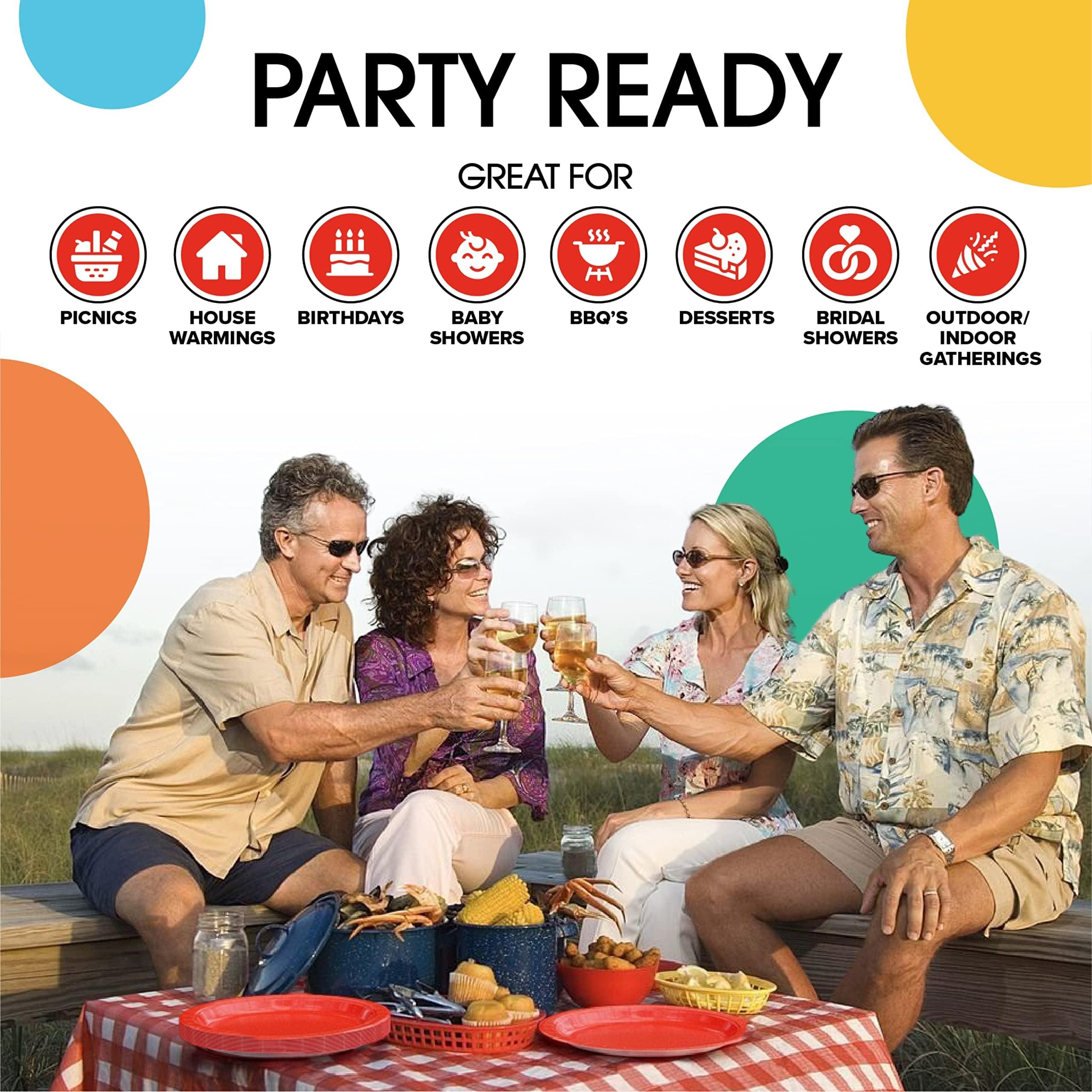 Exquisite Exquisite Red Paper Plates 7 Inch Heavy Duty Paper Plates 100 Pcs Red Disposable Plates, Paper Plates Disposable Heavy Duty 350 GSM Disposable Plates For Party, Red Plates For Party