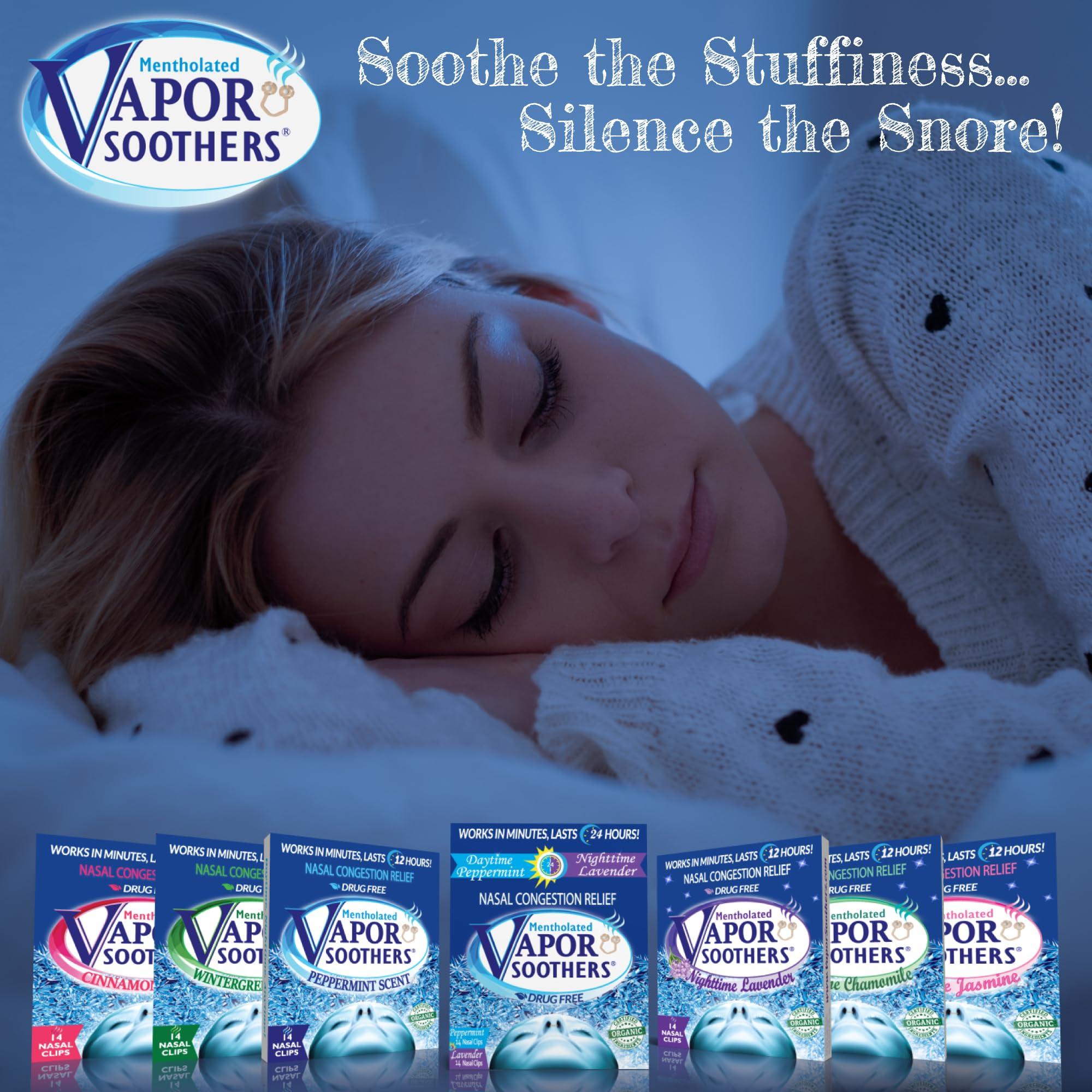 Vapor Soothers Vapor Soothers Nasal Dilator Clips, Instant Nasal Congestion Relief, Peppermint, 28 Count (4 Pack), Drug-Free