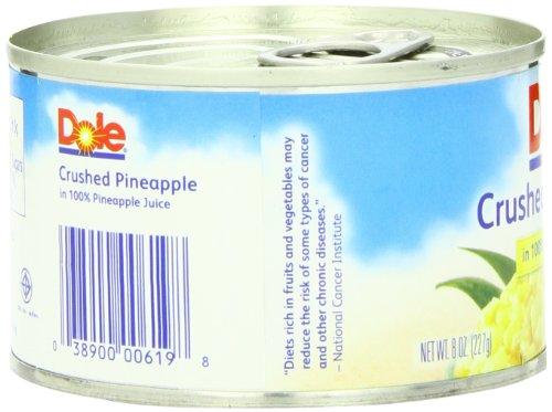 Dole Dole Pineapple Crushed in Juice, 8-Ounce Cans (Pack of 24)