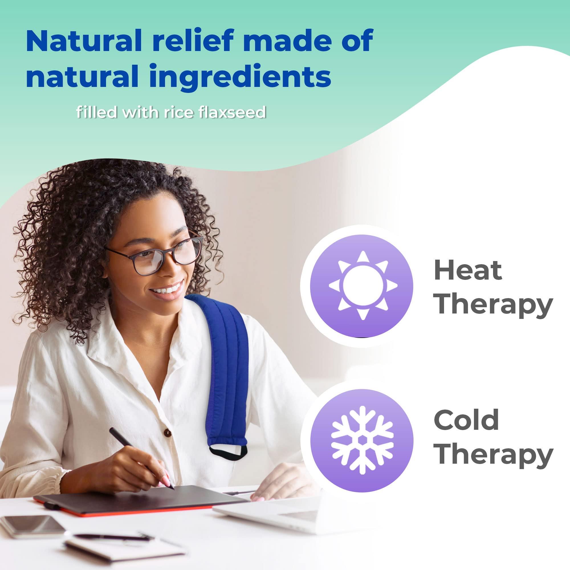 MY HEATING PAD Microwavable Heating Pads for Lower Back, Neck, and Shoulder Pain Relief - Moist Microwave Heating Pad for Muscles and Joints - Microwave Hot Pack Heat Pad for Cramps