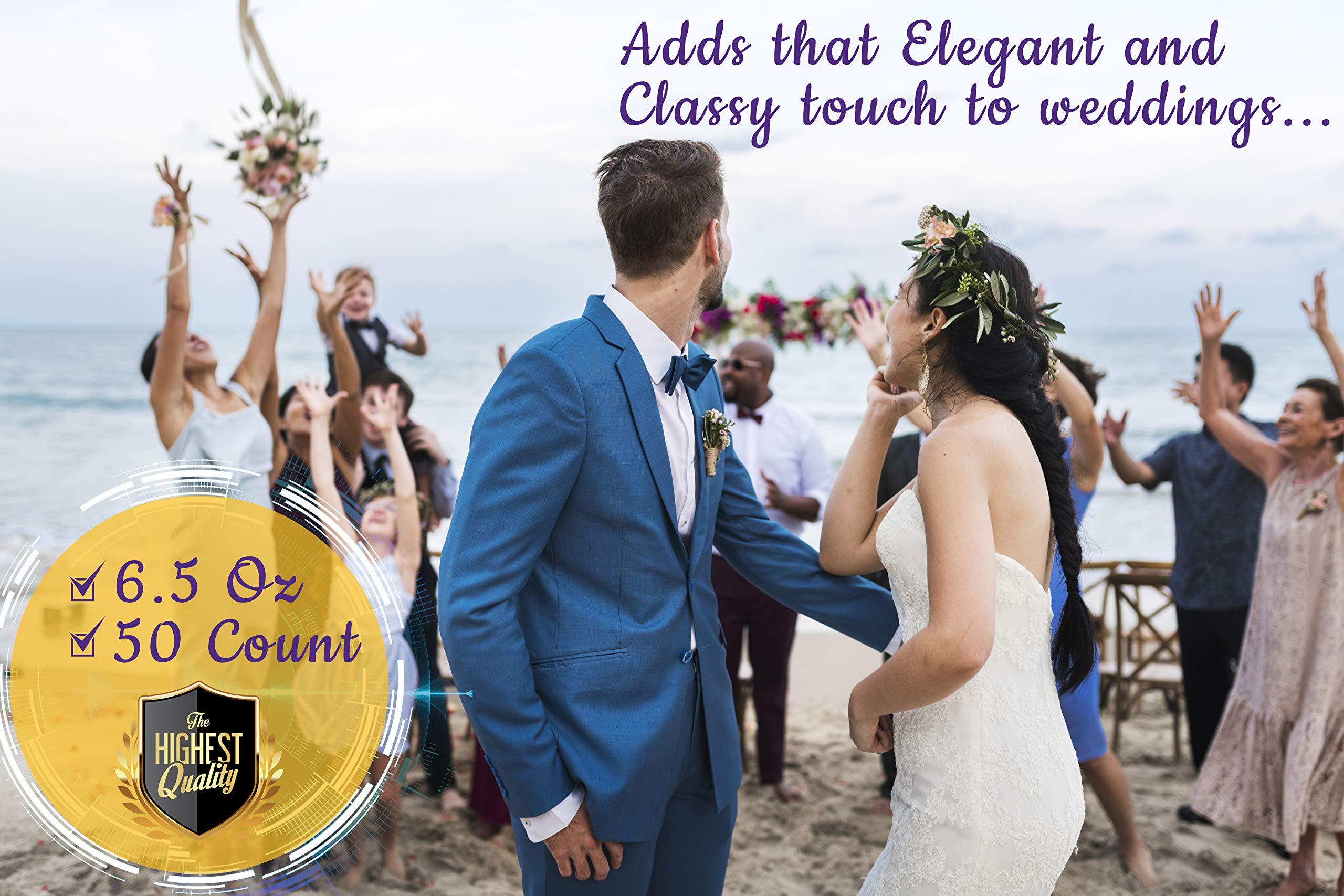 TasteOfQuality 50 Gold Rimmed Sparkle Plastic Champagne Flutes, Gold Glitter, 6.5 Oz Reusable Heavy Duty Wine Glass, Clear Plastic Toasting Glasses, Disposable Plastic Wine Glasses, cups for Bachelorette Party.