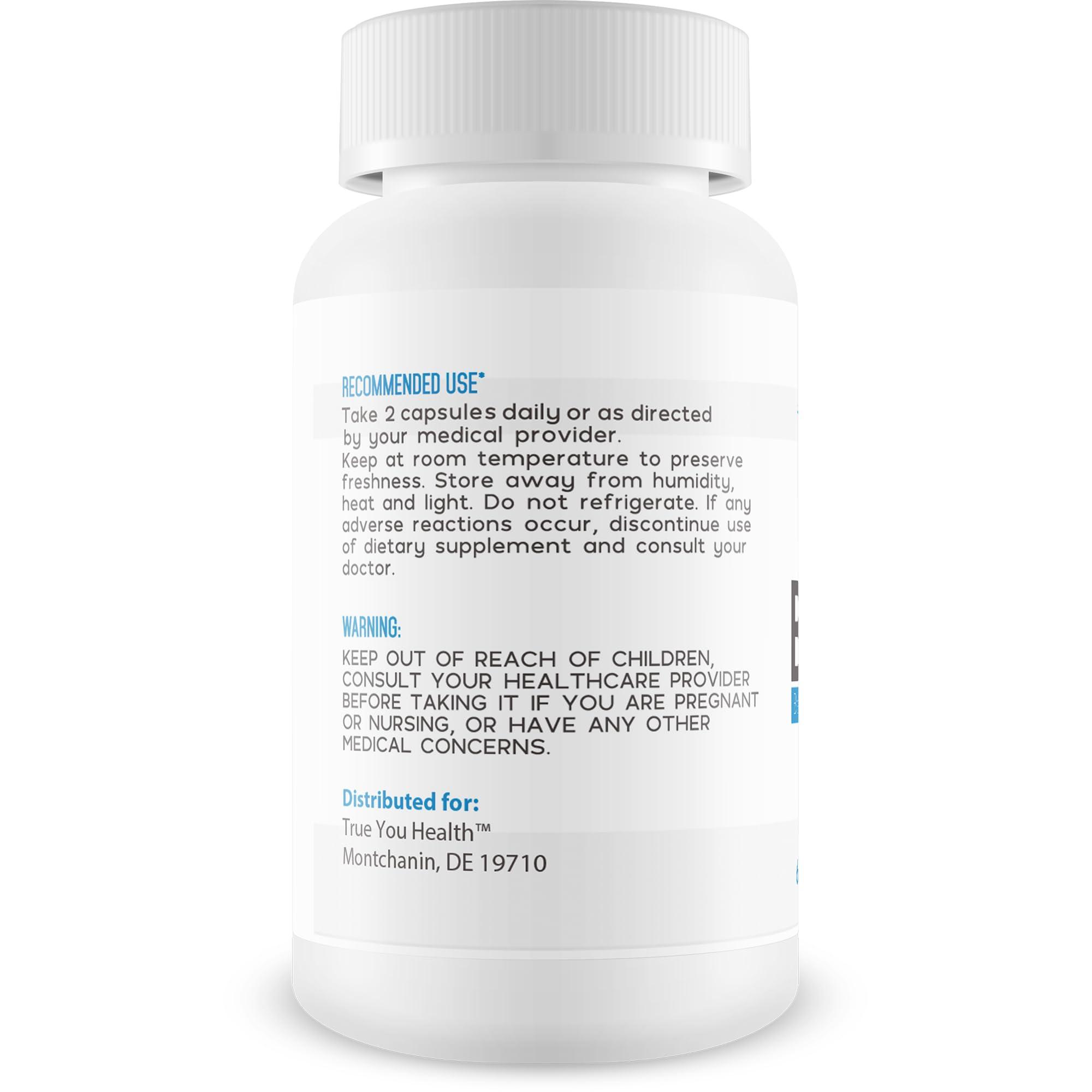 True You Health Unbreakable Brain Pro - Our Best Brain Support Supplement - Premium Brain Memory Support - Natural Brain Health Support - Brain Support for Women & Men - Brain Support Supplements for Memory and Focus