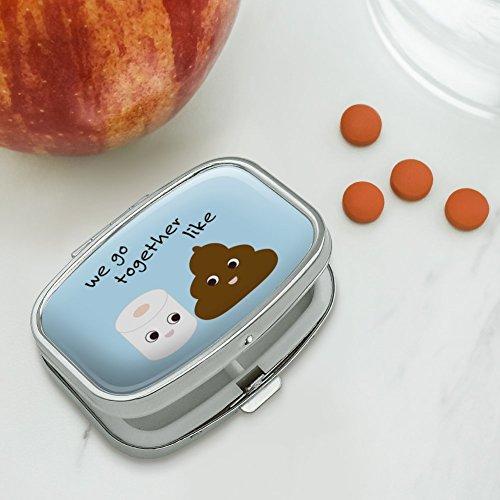 GRAPHICS & MORE Toilet Paper and Poop We Go Together Like Funny Friends Rectangle Pill Case Trinket Gift Box