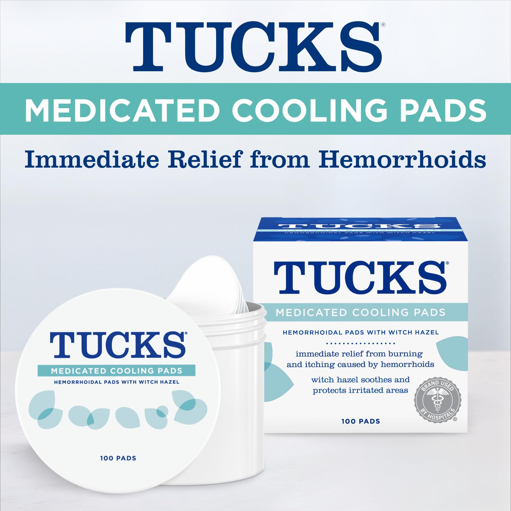 TUCKS TUCKS Medicated Cooling Pads 100 Count and Boiron Hemorrhoid Relief Ointment 1 oz Bundle