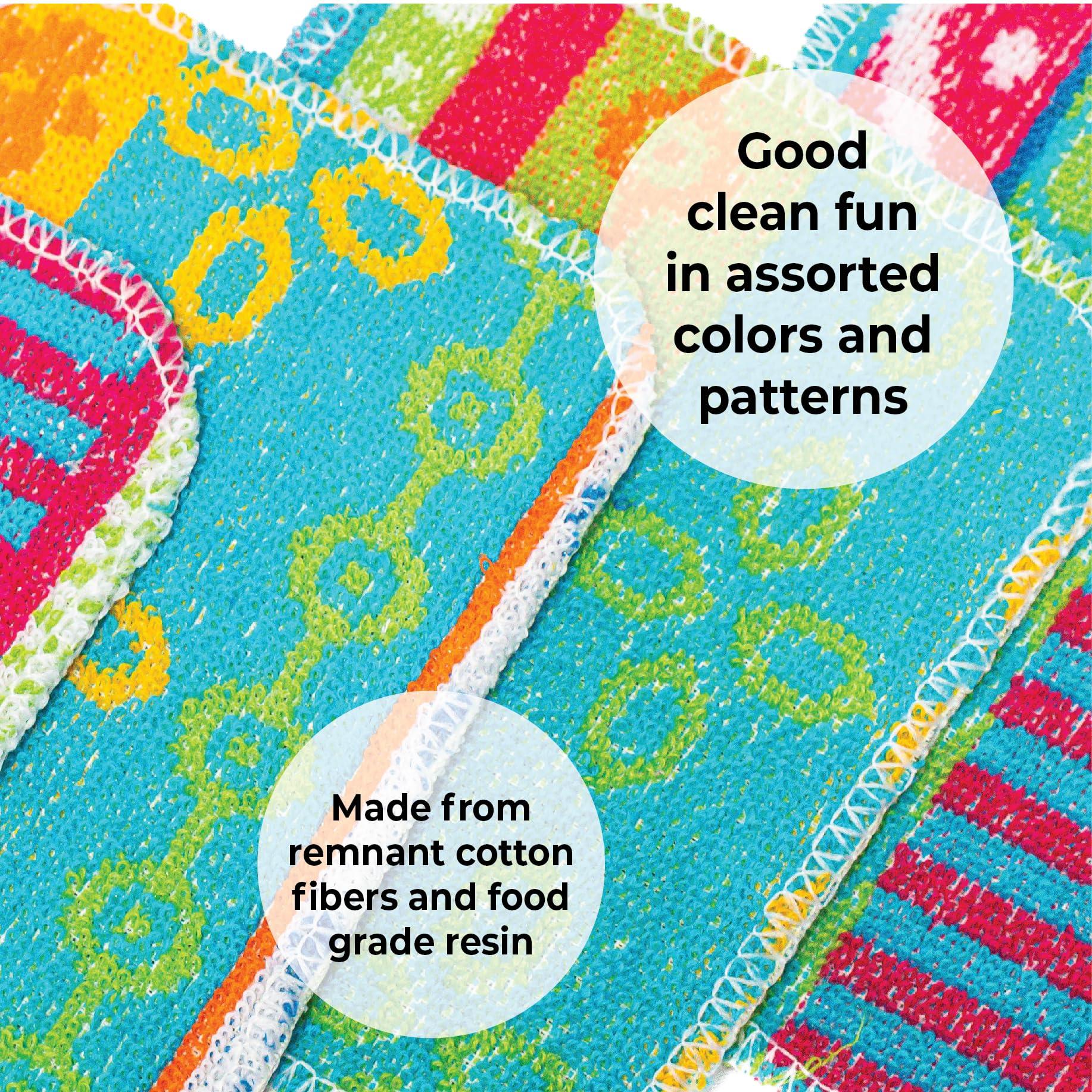 Skoy Skoy Scrub, 4-Pack Reusable, Non-Scratching Dish Scrubber for Kitchen and Household Cleaning, Eco-Friendly, Dishwasher Safe Soft Scrub, Monochromatic Colors