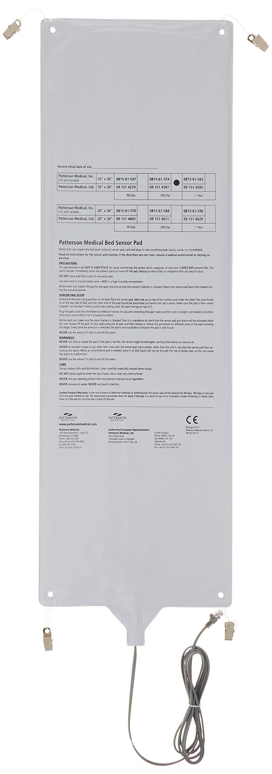 Sammons Preston Sammons Preston Bed Sensor Pad for Hospitals, Clinics, and Home-Use, Pressure Sensitive Pad Measures 10" X 30", 180-Day Use, Monitoring Device for Nurses and Caregivers - Alarm Monitor Sold Separately