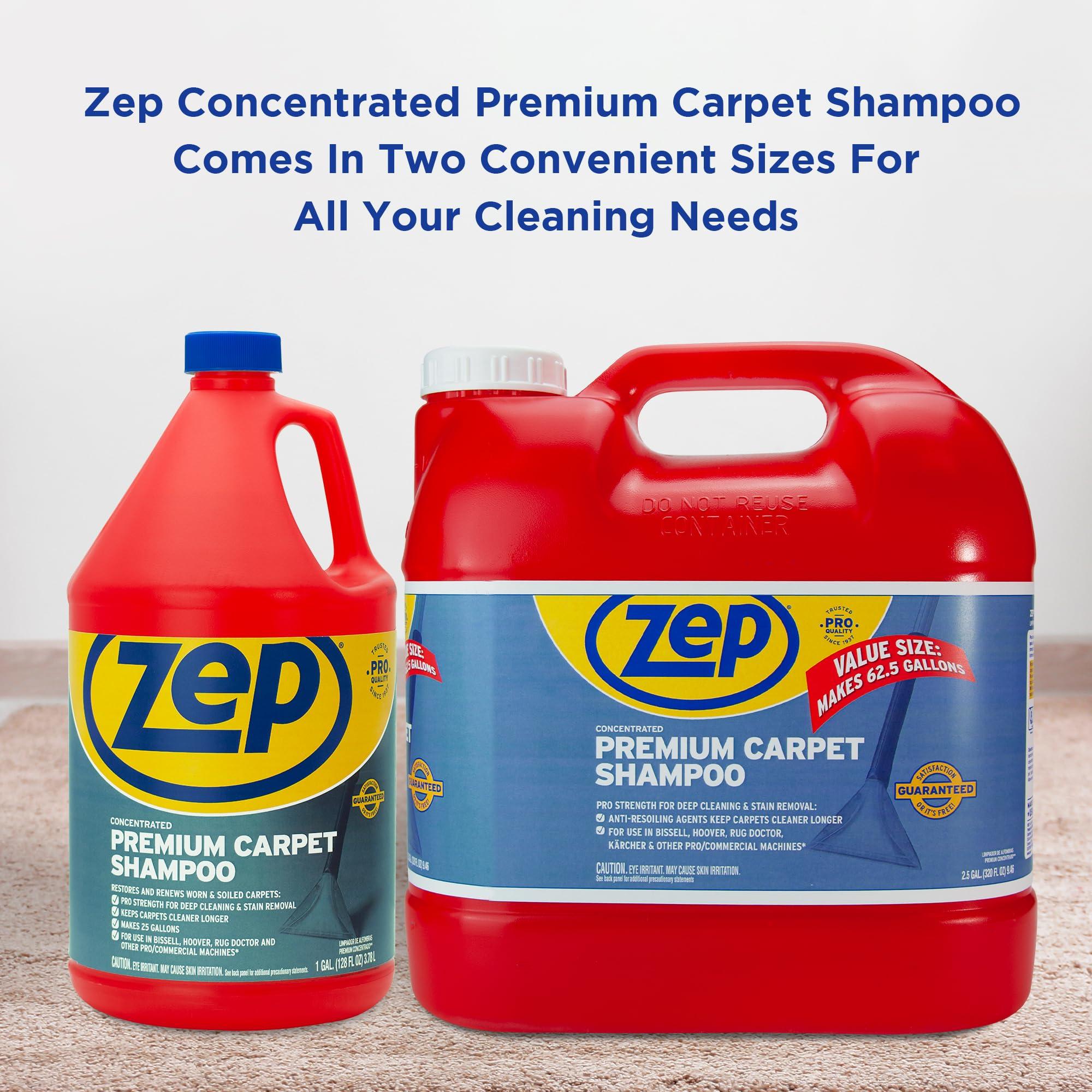 Zep Zep Premium Carpet Shampoo - 2.5 Gal (Case of 2) - ZUPXC320 - Deep Cleaning and Stain Removal, For Carpet Machines