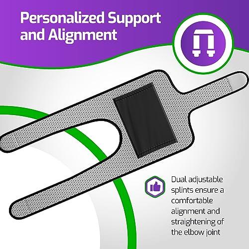 MARS WELLNESS MARS WELLNESS Universal Elbow Immobilizer - Adjustable - Cubital Tunnel Brace Support for, Tennis Elbow, Ulnar Nerve Injury Sprains, Strains, and Fractures - One Size Fits Most