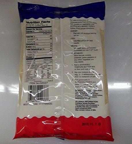 SHIRAKIKU BRAND Shirakiku Japanese Style Bread Crumbs Panko Flakes Pack of TWO 198g Each Pack