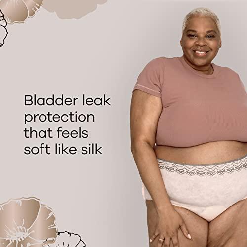 Always Discreet Always Discreet Boutique Adult Incontinence & Postpartum Underwear For Women, Low-Rise, Size Large, Black, Maximum Absorbency, Disposable, 20 Count (Packaging May Vary)