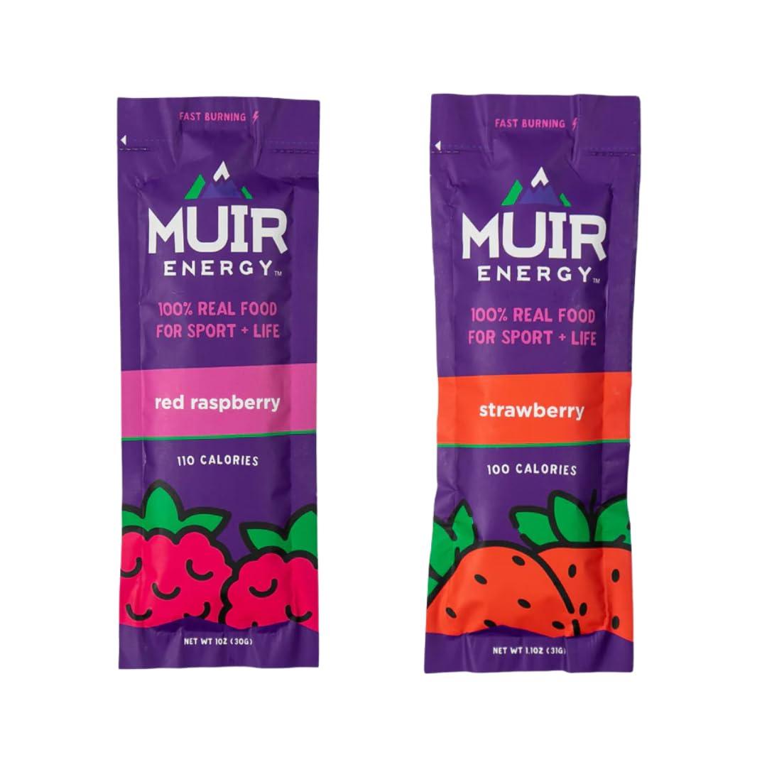 Muir Energy MUIR Energy Real Food Energy Gel Variety Pack for Endurance Athletes (Fast Burning 24 Pack)