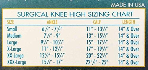 Ultimate Therapy Compression Hosiery Ultimate Therapy Surgical Support Knee High Stockings 21-30mmHg, Open Toe (X-Large, Black)