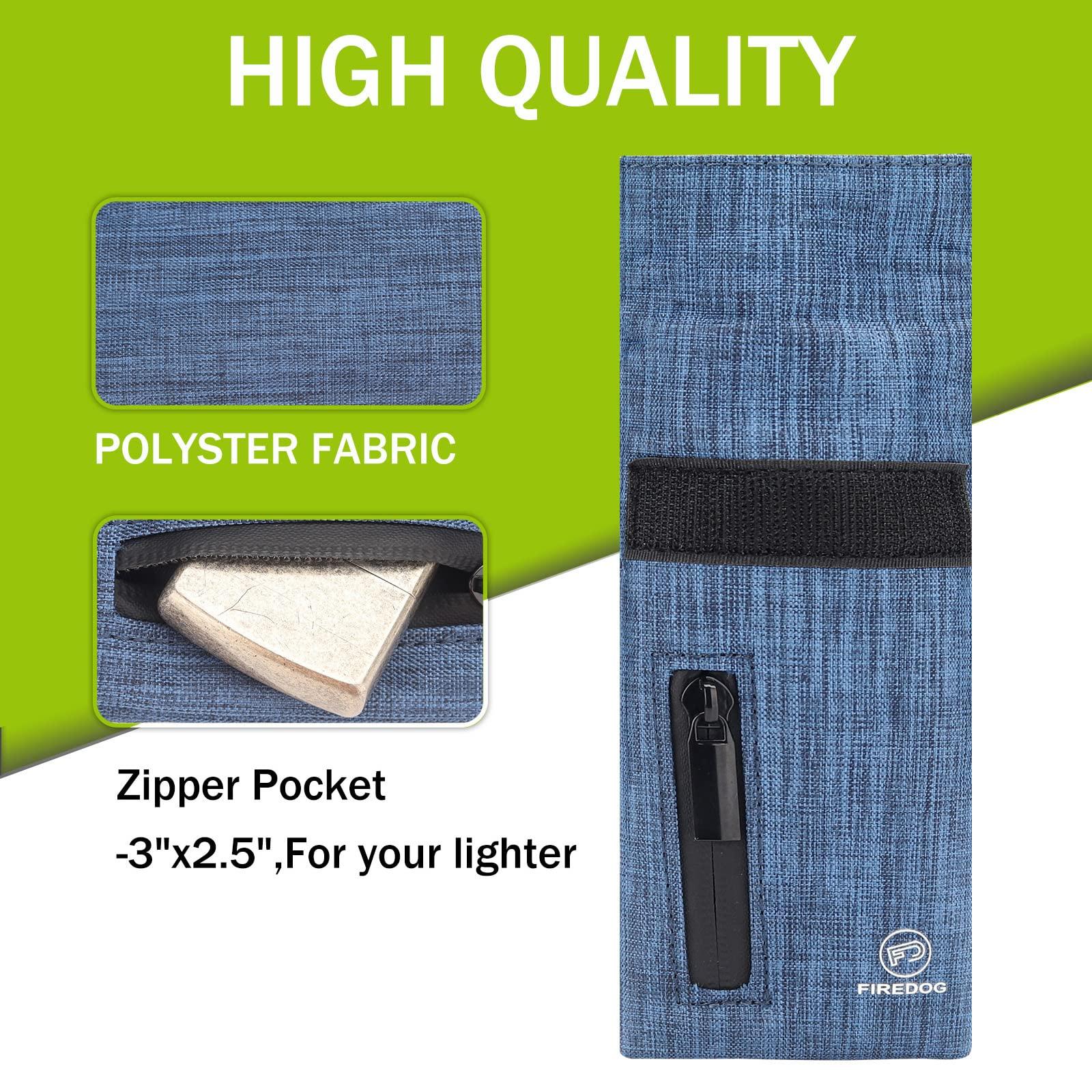 FIREDOG FIREDOG Smell Proof Bags, Fabric Odor Proof Bag for Dog Tested 3\"x6\" Small Stash Travel Storage Pouch(Blue)