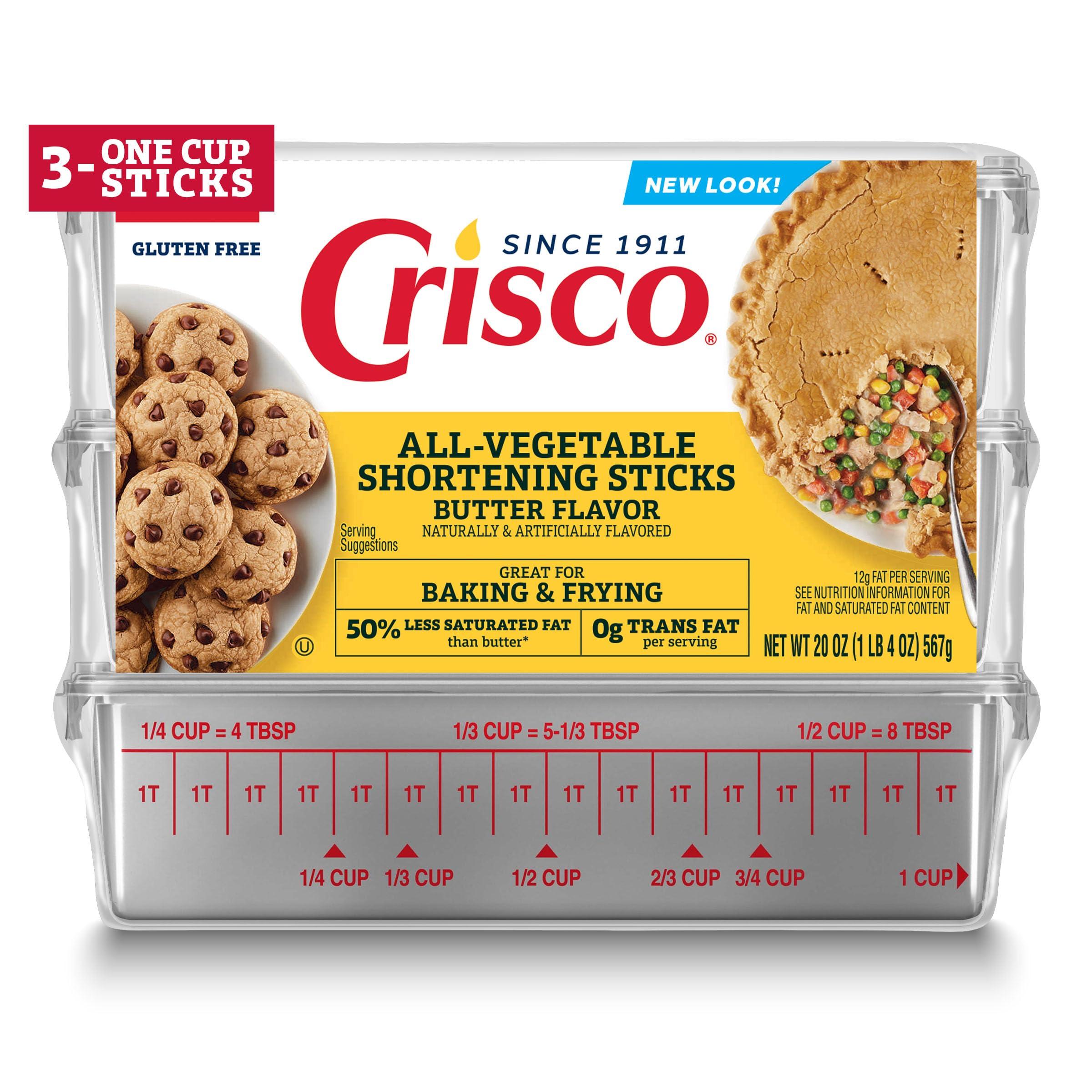 Crisco Crisco Butter Flavor All-Vegetable Shortening Sticks, 20 Ounce, 3 Sticks