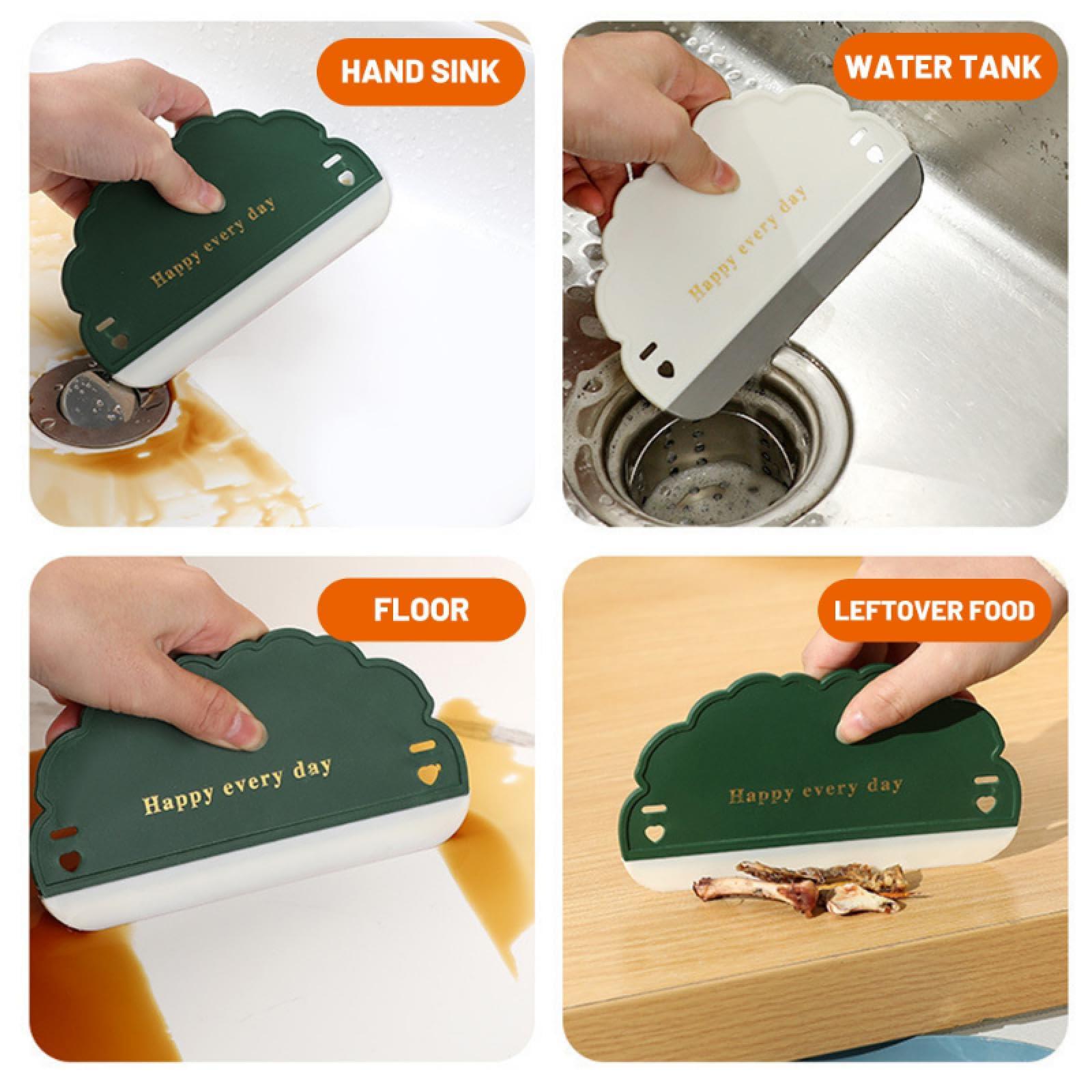 OWKAY Plastic Silicone Glass Wiper Scraper Windows Mirror Cleaner for Home Kitchen Bathroom Glass Scraping Cleaning Tools Accessories