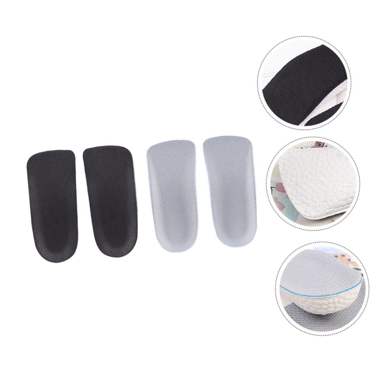 SOIMISS SOIMISS 2 Pairs Insole Heels for Men Heel Pads for Men Heel Lifts for Men Mens Shoe Inserts Shoe Height Pads Heel Lifts for Shoes Foot Protection Pad Increase Lifting Socks Heel Cushion Black,Grey