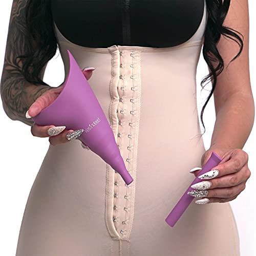 YESINDEED The Original YESINDEED Female Urination Device Silicone Funnel Urine Portable Urinal for Women Standing Up to Pee Reusable Easy to Clean, for After Surgery, Outdoor Activities +Extension Tube (Lilac)