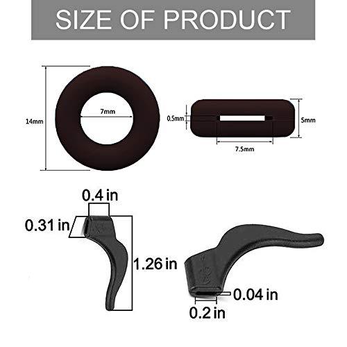 GIRCSS Anti-Slip Eyeglass Ear Grips Hook, 10 Pairs Ear Hooks for Glasses