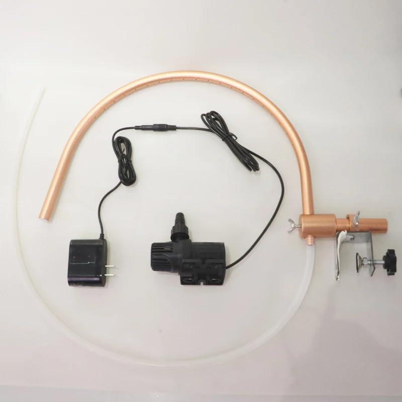 YOYO PLUS Generic Hair Spa Waterfall Portable and removable Water Therapy Waterfall Outlet Ring Adjustable Fits 90% Shampoo Basin Bed For Salon, Gold