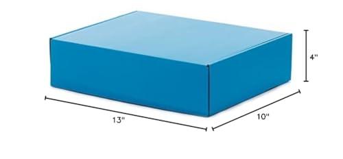 Paper Mart 50ea - 13 X 10 X 4 Blue Corrugated Tuck Top Box
