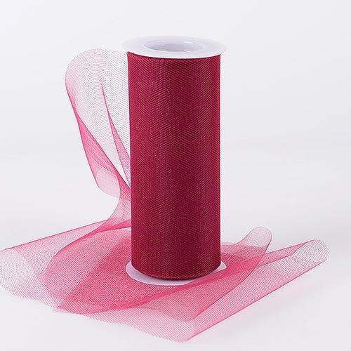 Beady & Crafty Burgundy Tulle Roll Spool 6"x25 yards (6"x75") Tutu Wedding Gift Bow Good Crafted Decoration and DIY Ideas