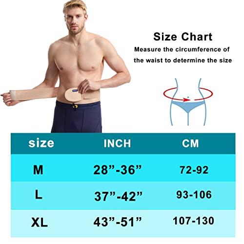 HEERTEEAJ HEERTEEAJ Umbilical Hernia Belt | Abdominal Hernia Belt for Men & Women | Belly Button Umbilical Hernia Binder w/ 1 Hernia Compression Pads | Ventral, Epigastric & Post Surgery Support Belts