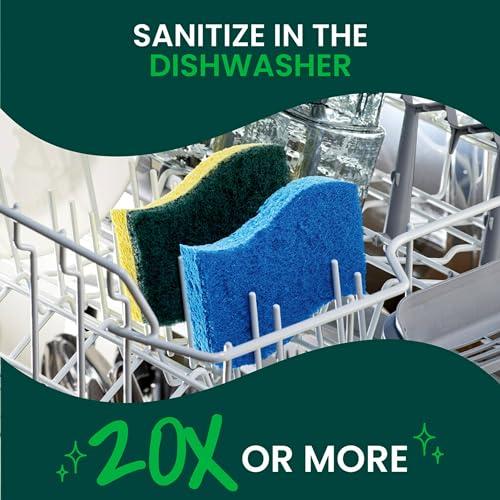 Scotch-Brite Scotch-Brite Zero Scratch Scrub Sponges, 12 Kitchen Sponges for Washing Dishes and Cleaning the Kitchen and Bath, Non-Scratch Sponge Safe for Non-Stick Cookware