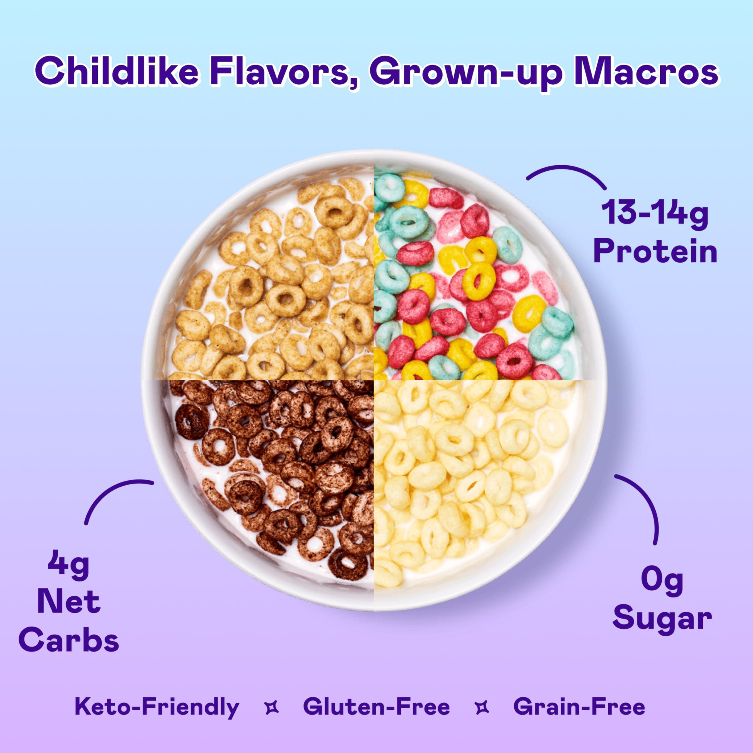 Magic Spoon Magic Spoon Cereal, Variety 4-Pack of Cereal - Keto & Low Carb Lifestyles, Gluten & Grain Free, High Protein, 0g Sugar