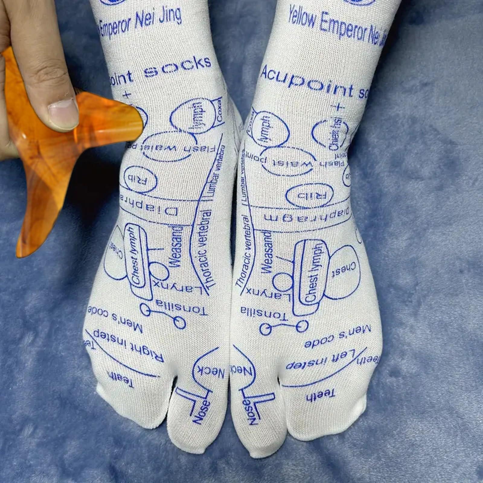 VFUX VFUX Reflexology Socks with Tools, Acupressure Socks with Massage Tool, Foot Acupuncture Massage Socks for Women Men, Relaxation Accupoint Massage Socks (2 pairs,Women)