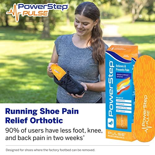 Powerstep PowerStep Insoles, Pulse Performance, Running Shoe Pain Relief Insert, Athletic Arch Support Orthotic for Women and Men (M 6-6.5, F 8-8.5)
