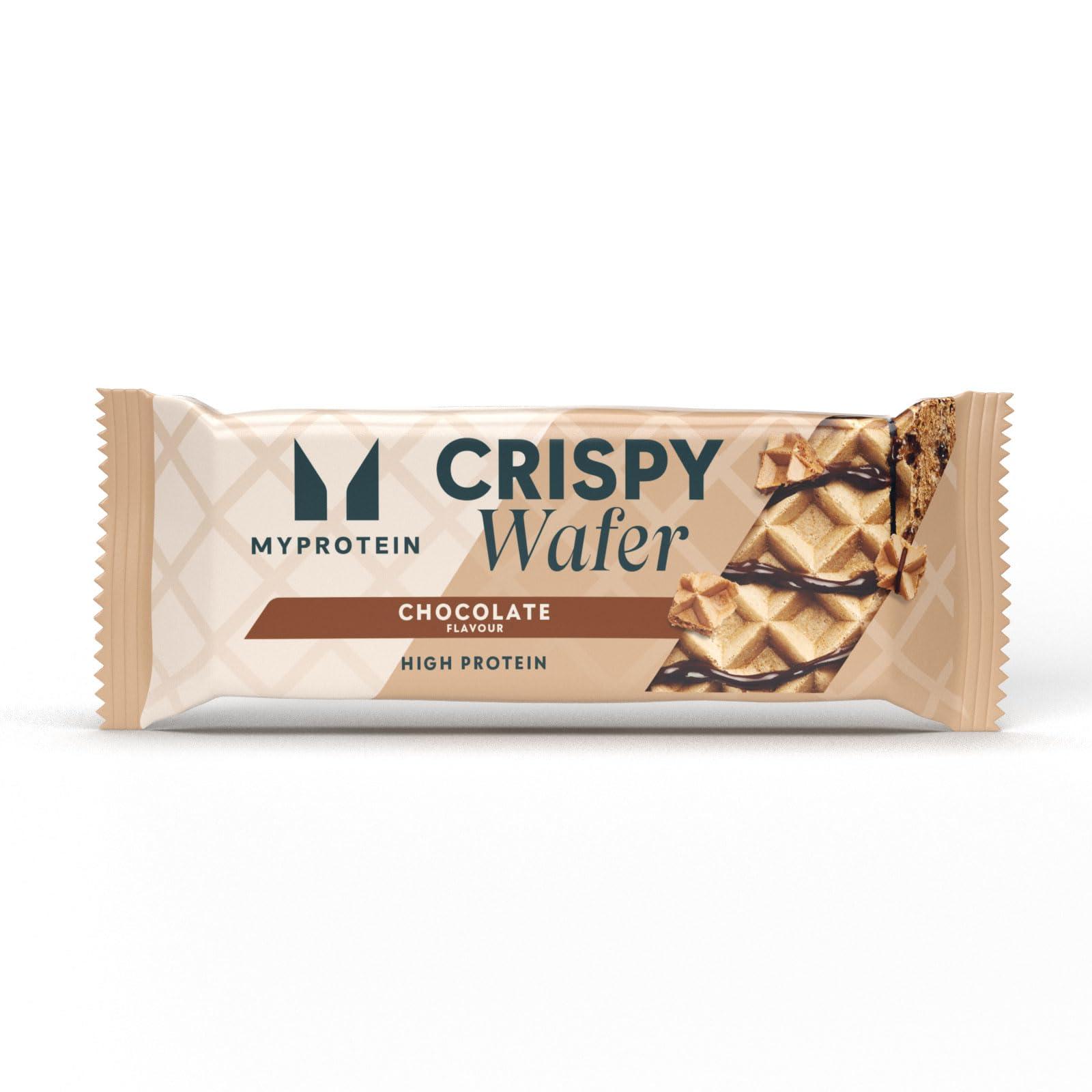 Myprotein Myprotein Protein Bars, Crispy Protein Wafers, 15g High Protein Snacks, Box of 10 Chocolate Wafers Packs, Milk & Whey Protein Isolate, Light & Crunchy Snack Bars, Delicious Protein Bar Squares