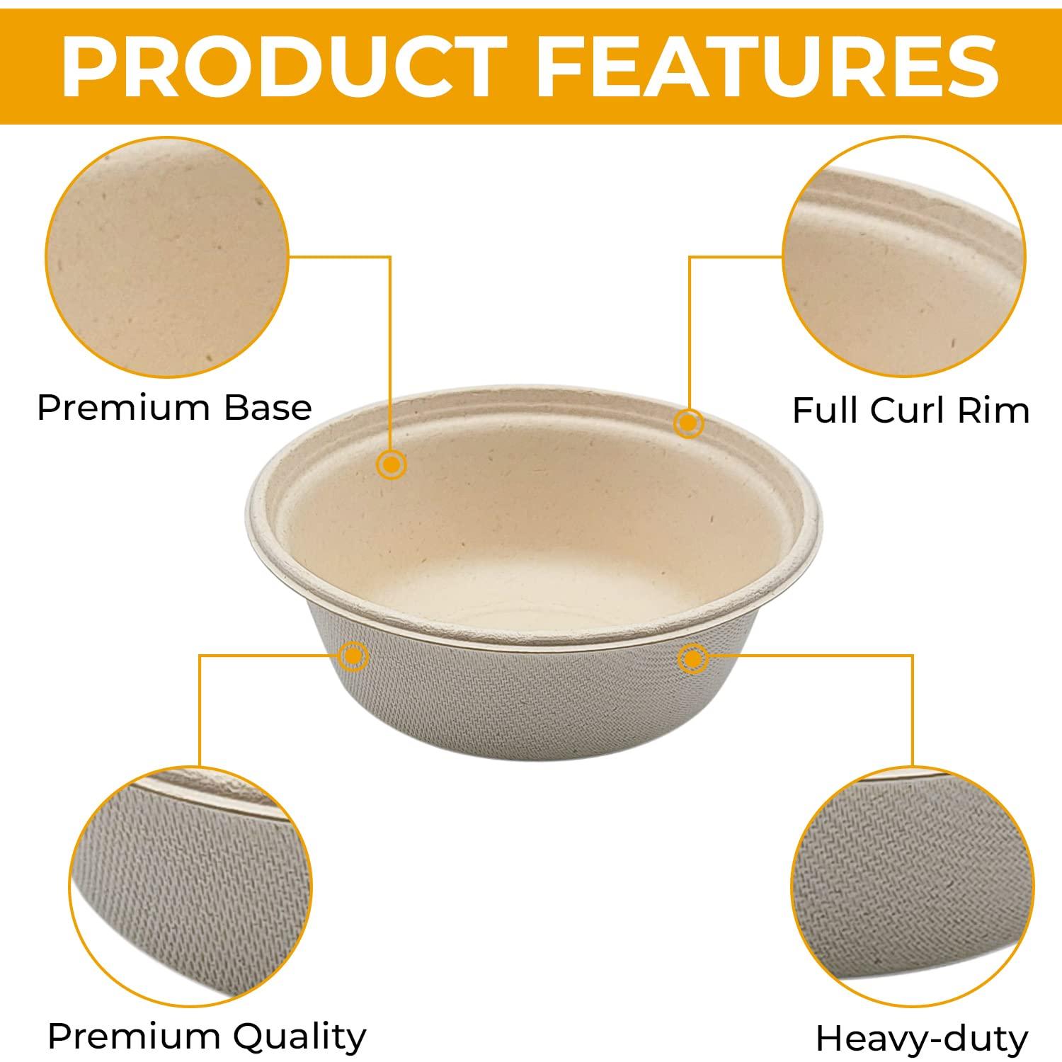 Generic BOX TO BOX Set of 200 pcs Disposable Plates, Paper Bowls, Small Paper Plates and Compostable Utensils. Heavy Duty Paper Plates. Party Plates. Ecofriendly and Biodegradable Plates. Bulk Paper Plates