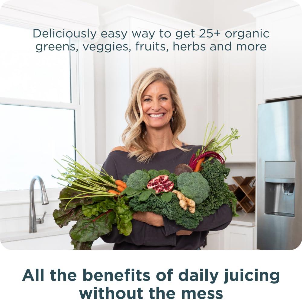 Ancient Nutrition Ancient Nutrition Organic SuperGreens Powder with Probiotics, Organic Multivitamin Greens, Made from Real Fruits, Vegetables and Herbs, Digestive and Energy Support, 12 Servings, 3.6oz