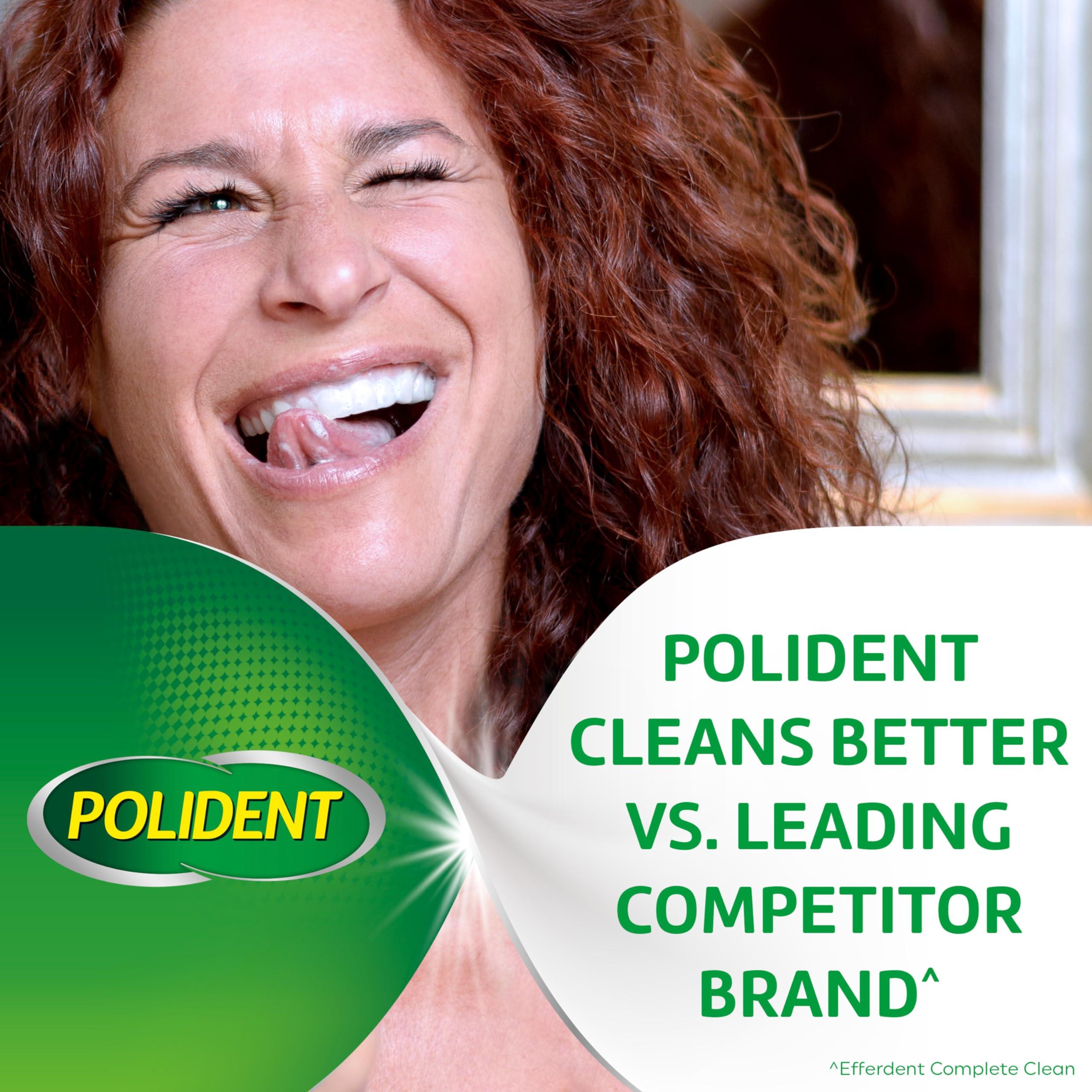 Polident Polident 3 Minute Denture Cleanser Tablets - Cleans Removable Oral Appliances, Clear Retainers, and Mouth Guards - 84 Count (Pack of 3)
