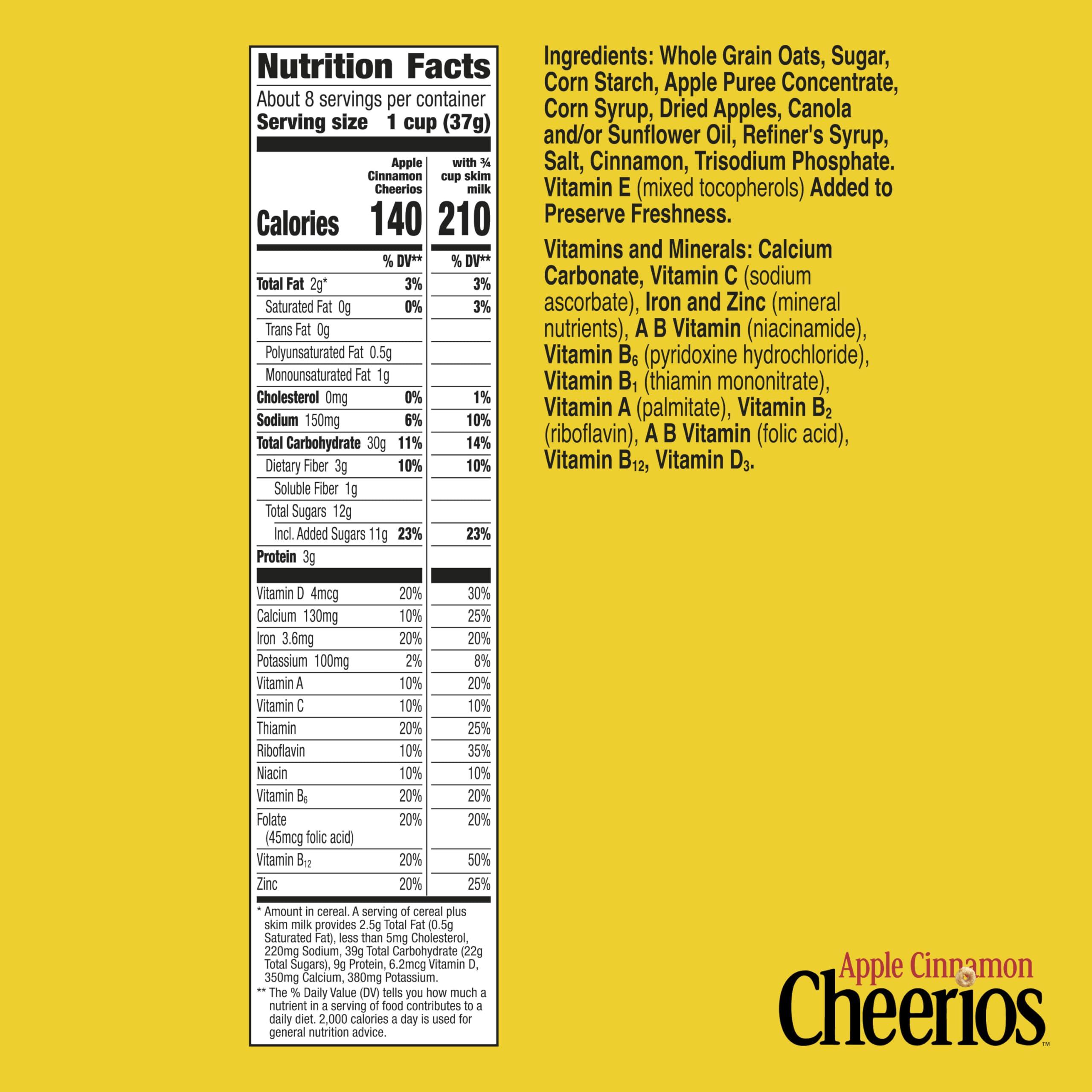 General Mills General Mills Apple Cinnamon Cheerios Cereal, Gluten Free , 11 oz