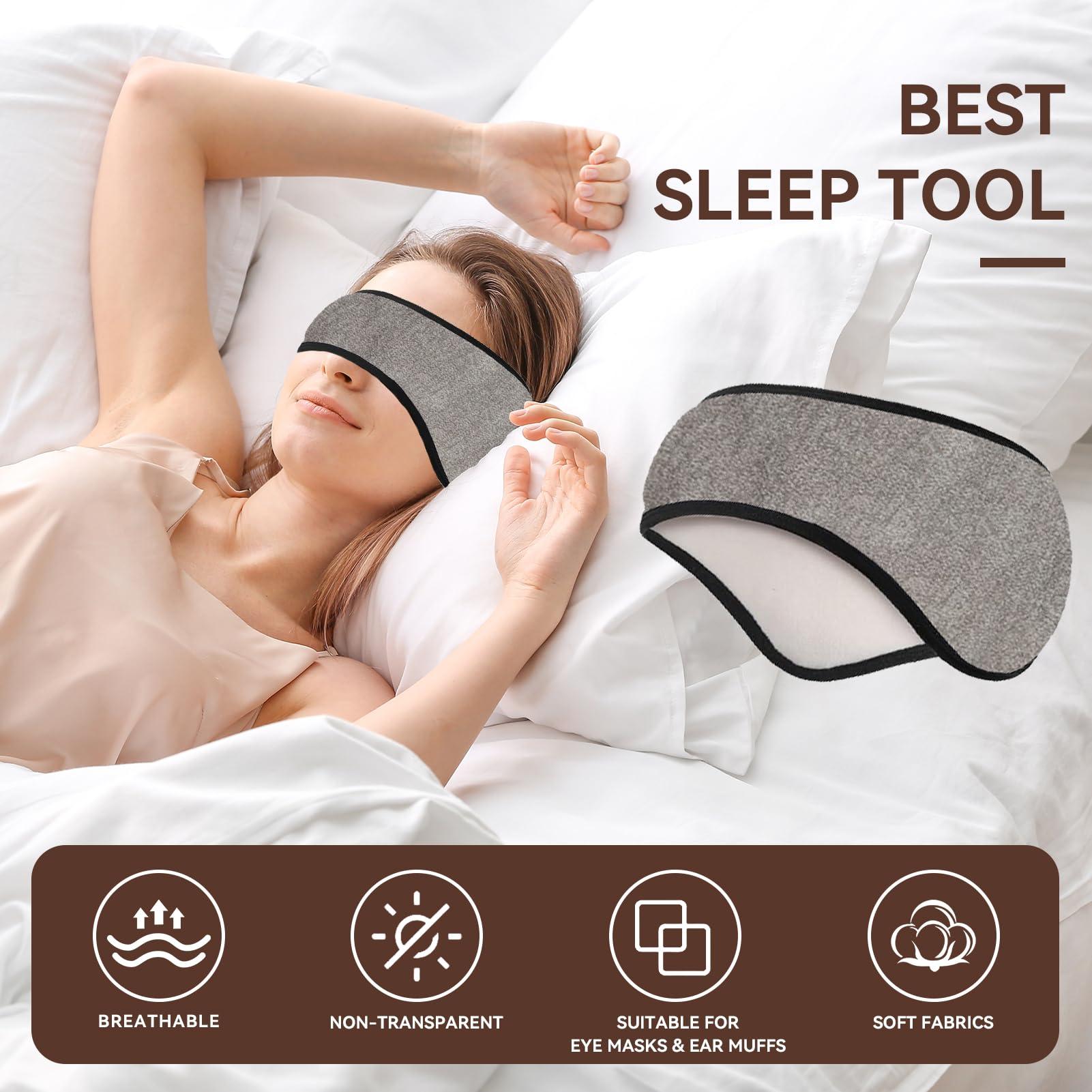 Agatige Soundproof Sleep Earmuff Headband, Sleeping Noise Cancelling Ear Wrap Ear Muffs Winter Women Sleep Mask for Men Women (Grey)