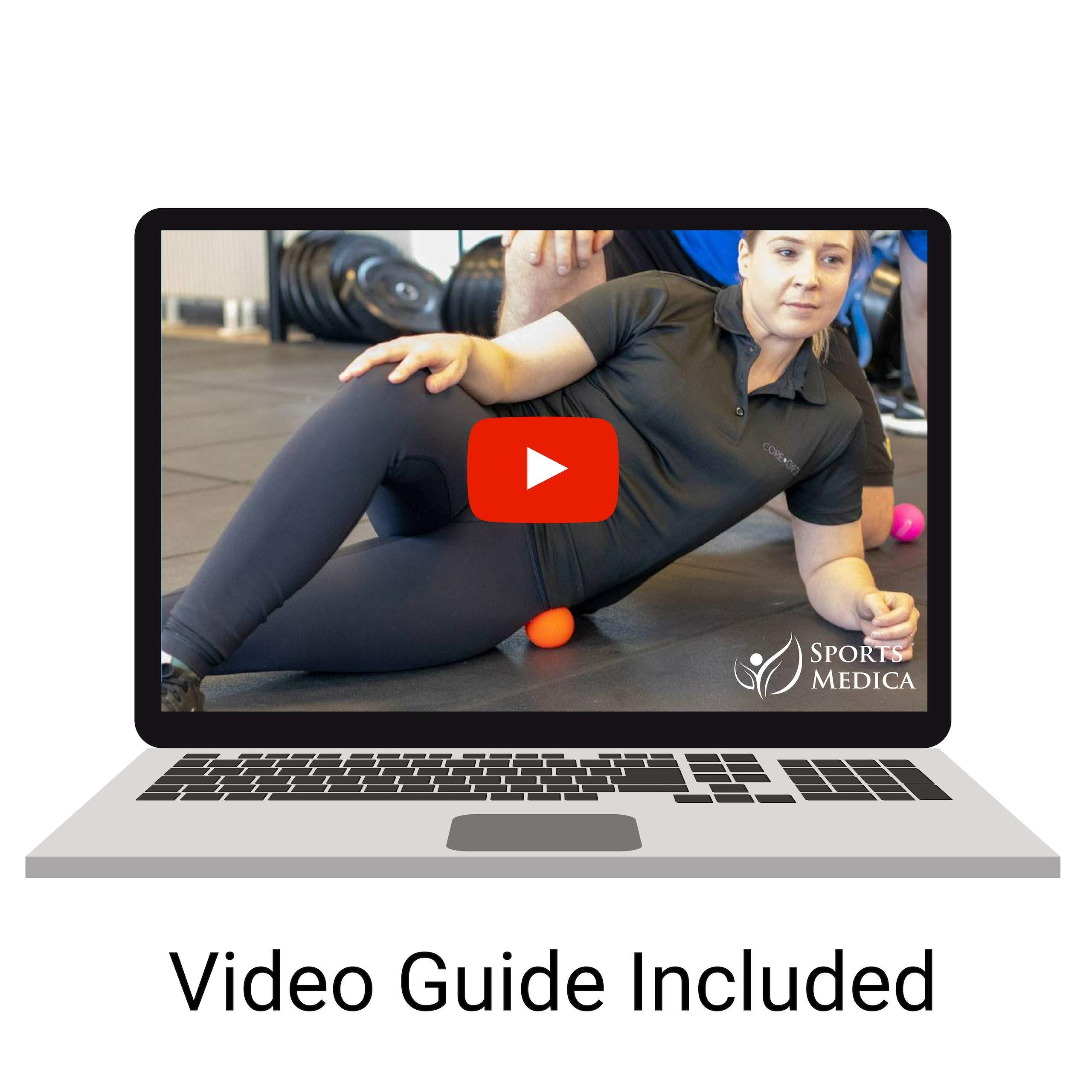 Sports Medica Peanut Massage Ball - Double Lacrosse Ball Massage Ball Therapy | Trigger Point Deep Tissue Exercise | Back Muscle Foam Roller for Myofascial Release | Suboccipital Spine Device - Pressure Point Ball