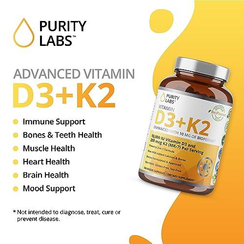 Purity Labs Purity Labs Vitamin D3 K2 & Pure Trans-Resveratrol Supplement