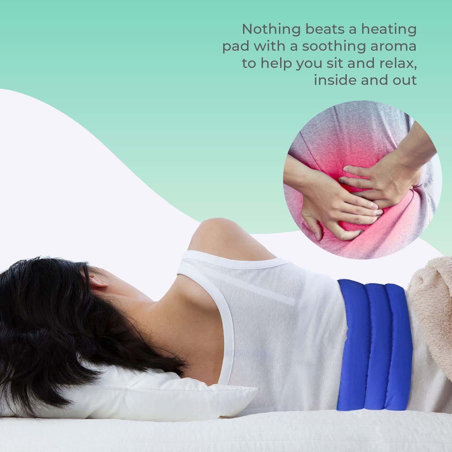 MY HEATING PAD Microwavable Heating Pads for Lower Back and Menstrual Cramps - Moist Microwave Heating Pads for Muscles and Joints - Natural Microwave Hot Packs Heat Pads for Lower Back Pain - 2 Packs Blue