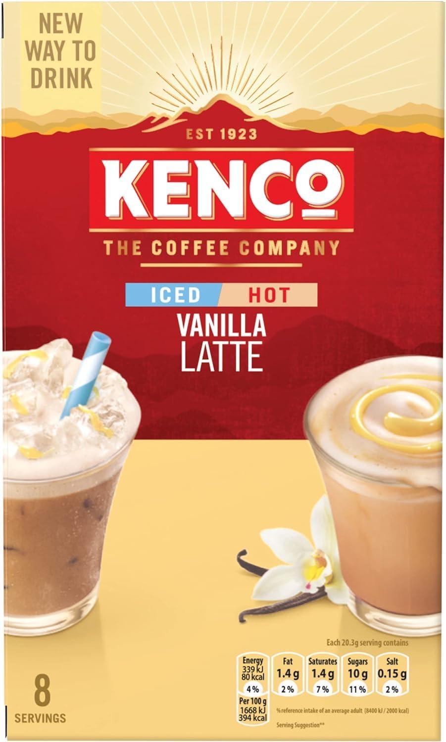Kenco Kenco Instant Coffee Sachets Pick Any 6 packs from 9 Blend Inc: Almond Latte, Vanilla Latte, Oat Latte, Baileys Latte, Cappuccino, Flat White, ICED HOT salted Caramel Latte Etc.