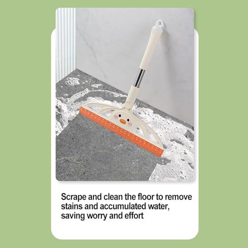 LUNCHS LUNCHS Shower Squeegee with Long Handle,Silicone Water Scraper Cleaner Tool for Mirror, Floor, Bathroom,Kitchen,Glass Wiper (Color : Yellow)